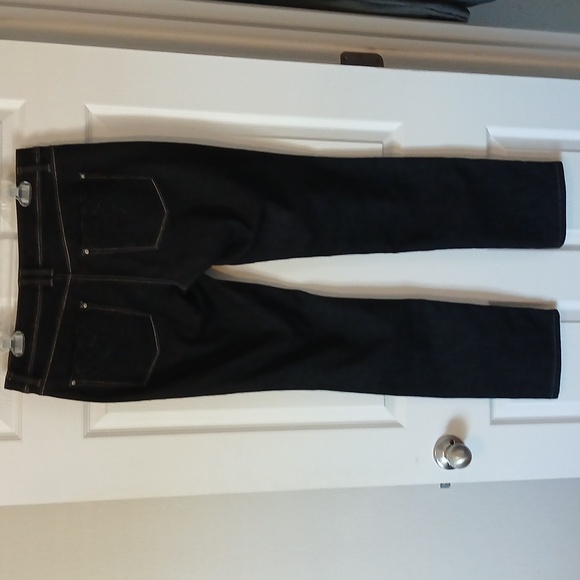 WHBM Women's Black Jeans, Slim Leg Blanc 8R - Picture 4 of 10